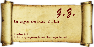 Gregorovics Zita névjegykártya